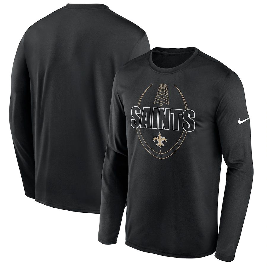 Men New Orleans Saints Black Nike Icon Legend Performance Long Sleeve T-Shirt